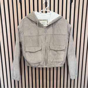 Cute Beige Corduroy Jacket